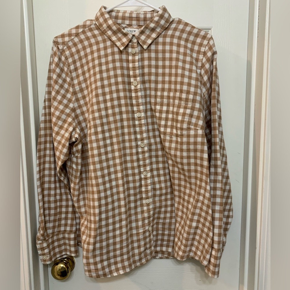J Crew women’s flannel shirt